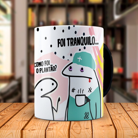 Caneca Mágica Flork Profissão Enfermagem com Nome