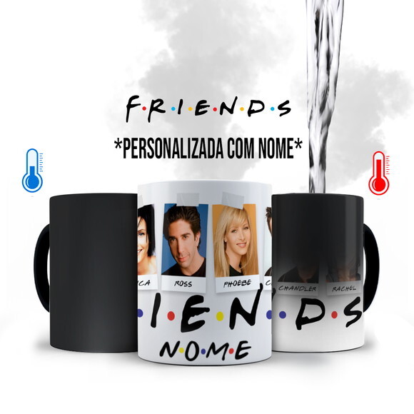 Caneca Mágica Friends Série com Nome Personalizado