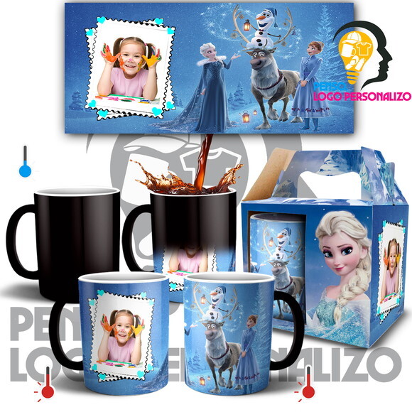 Caneca Mágica Frozen Elza com Foto Personalizado + Caixa