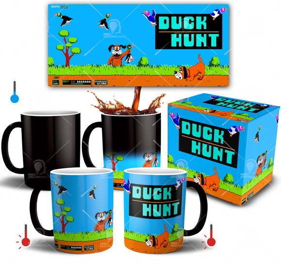 Caneca Mágica Game Duck Hunt Nintendo + Caixinha presente