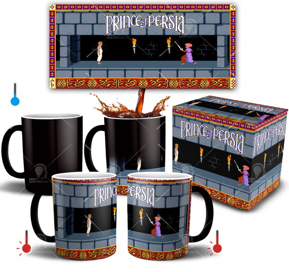 Caneca Mágica Game Príncipe da Pérsia arcade + Caixinha