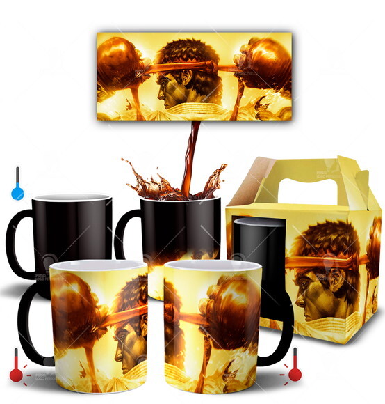 Caneca Mágica Game Street Fighter Ryu + Caixinha Mod 002