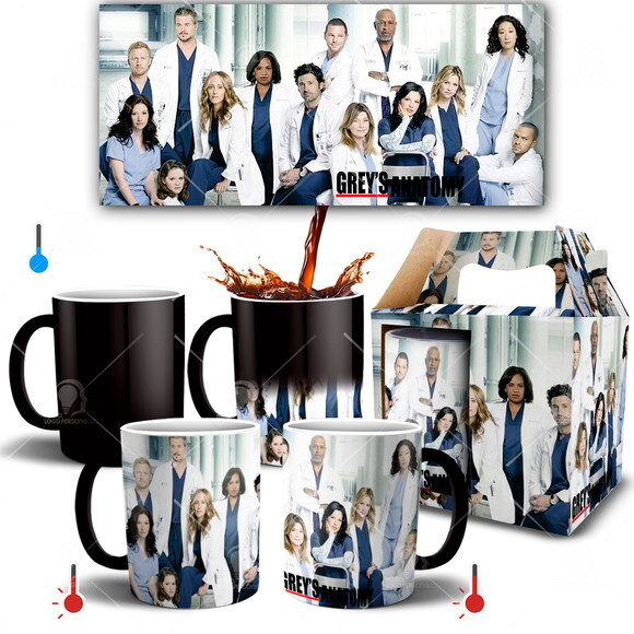 Caneca Mágica Greys Anatomy Série + Caixinha Mod 003
