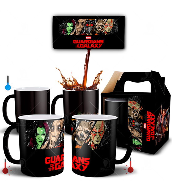 Caneca Mágica Guardiões Da Galáxia + Caixa