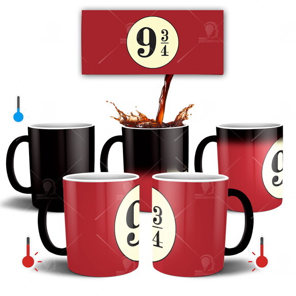Caneca Mágica Harry Potter 9 3/4+ Caixinha - Mod 006