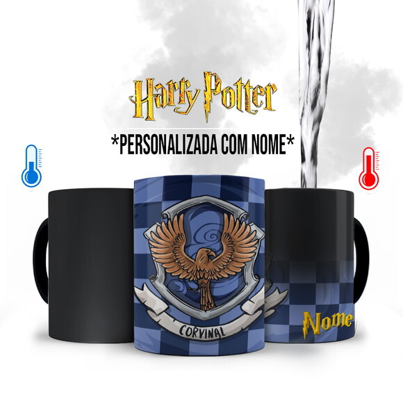 Caneca Mágica Harry Potter Corvinal com Nome