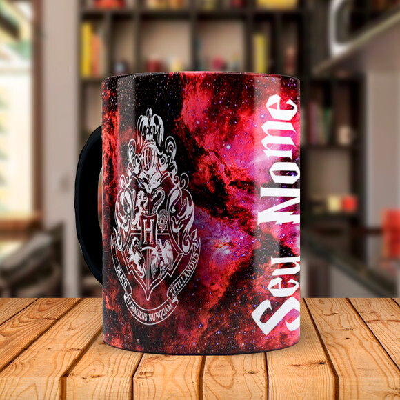 Caneca Mágica Harry Potter Grifinória Constelação com Nome