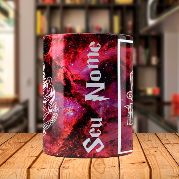 Caneca Mágica Harry Potter Grifinória Constelação com Nome