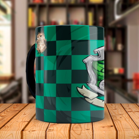 Caneca Mágica Harry Potter Sonserina com Nome