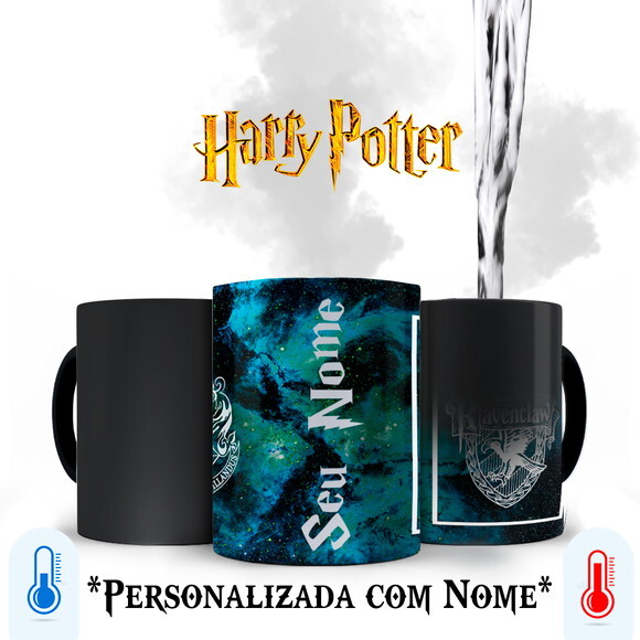 Caneca Mágica Harry Potter Sonserina Constelação com Nome