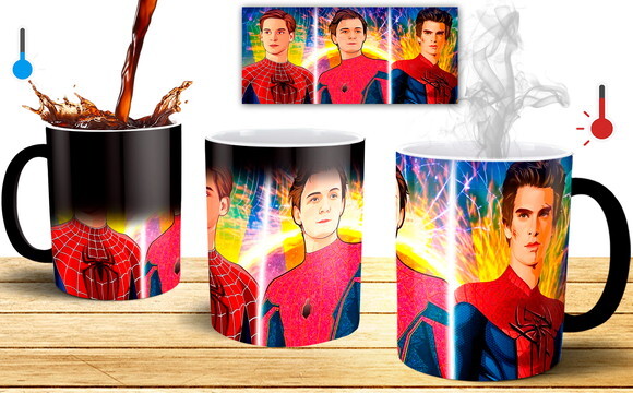 Caneca Mágica Homem Aranha + Kit Personalizado com Nome