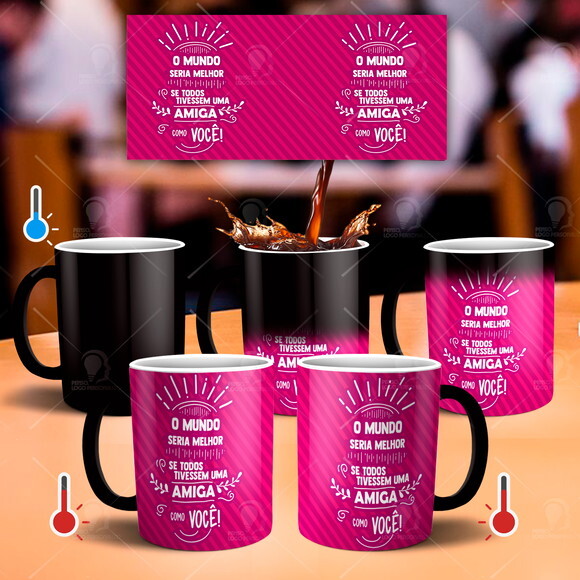 Caneca Mágica Kit personalizado Amizade amigas Best Friends