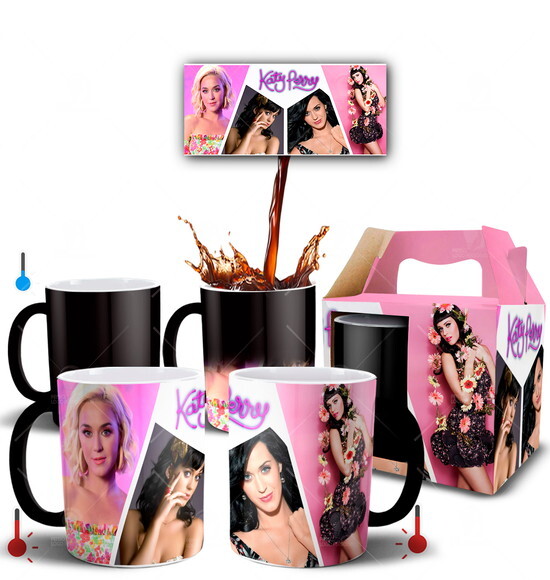 Caneca Mágica Katy Perry com Nome Personalizado + Caixa
