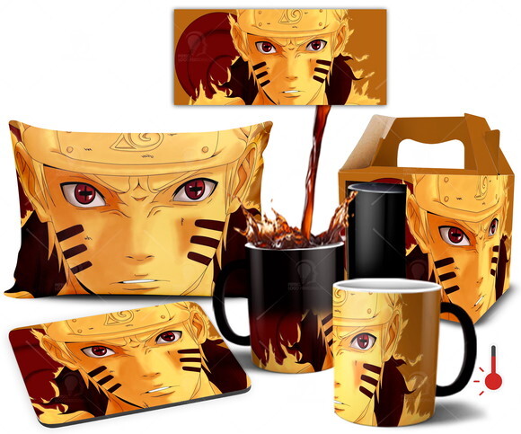 Caneca Mágica Kit personalizado Naruto Shippuden Modo Sábio