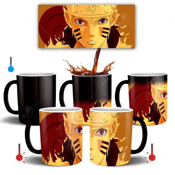 Caneca Mágica Kit personalizado Naruto Shippuden Modo Sábio