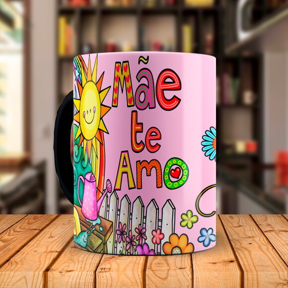 Caneca Mágica Mãe Te Amo com Nome Personalizado