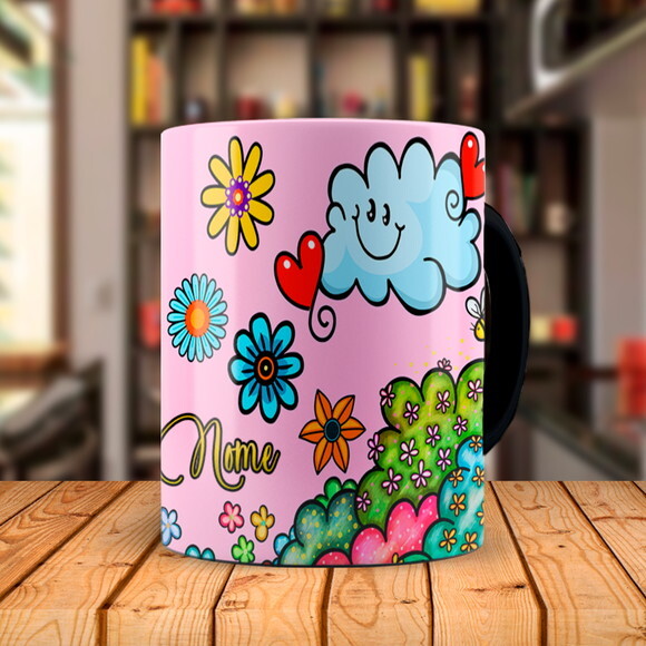 Caneca Mágica Mãe Te Amo com Nome Personalizado