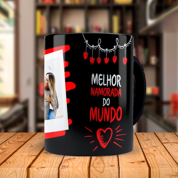 Caneca Mágica Melhor Namorada do Mundo com Foto e Nome