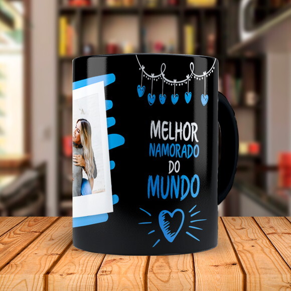 Caneca Mágica Melhor Namorado do Mundo com Foto e Nome