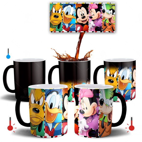 Caneca Mágica Mickey Pato Donald Pateta Disney