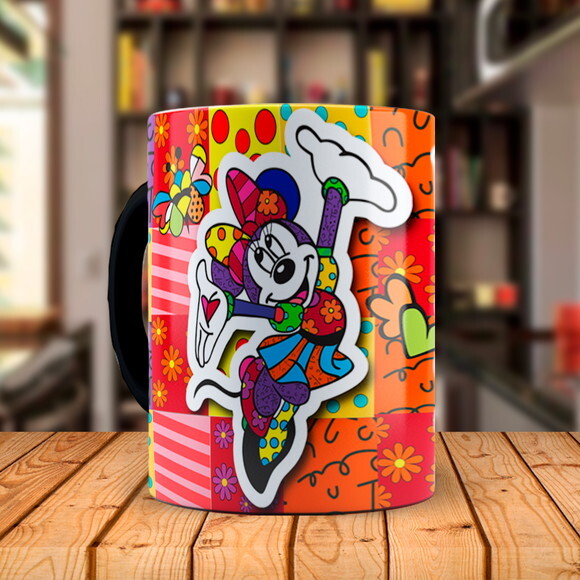 Caneca Mágica Minnie + Kit Personalizado com Nome