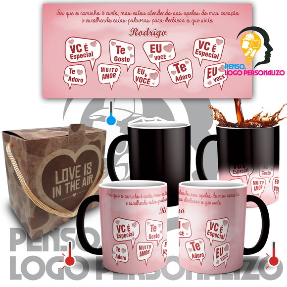Caneca Mágica Namorados Presente de Namoro Noivos Casal #006