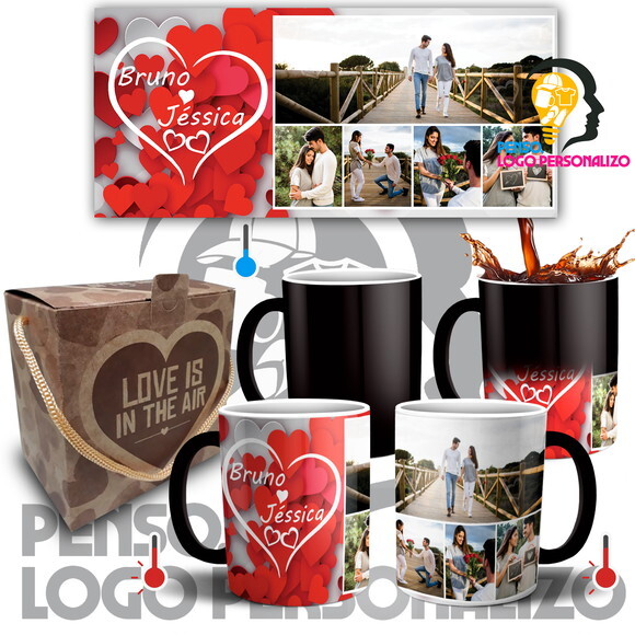 Caneca Mágica Namorados Presente de Namoro Noivos Casal #005