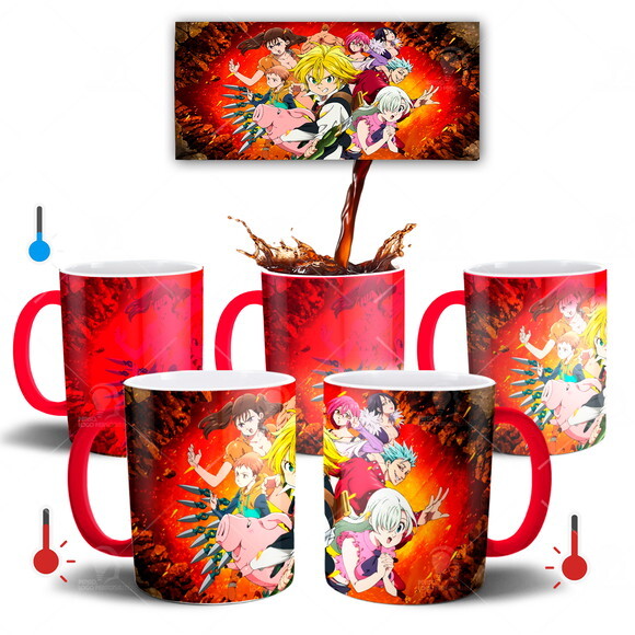 Caneca Mágica Nanatsu No Taizai 7 pecados capitais