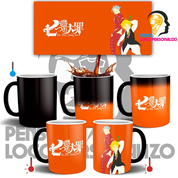 Caneca Mágica Nanatsu No Taizai Ban Meliodas + Caixa Mod 001