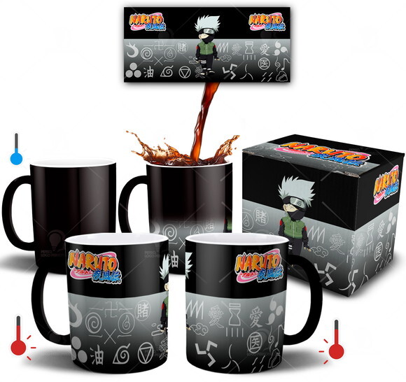 Caneca Mágica Naruto - Hatake Kakashi + Caixinha Mod 002