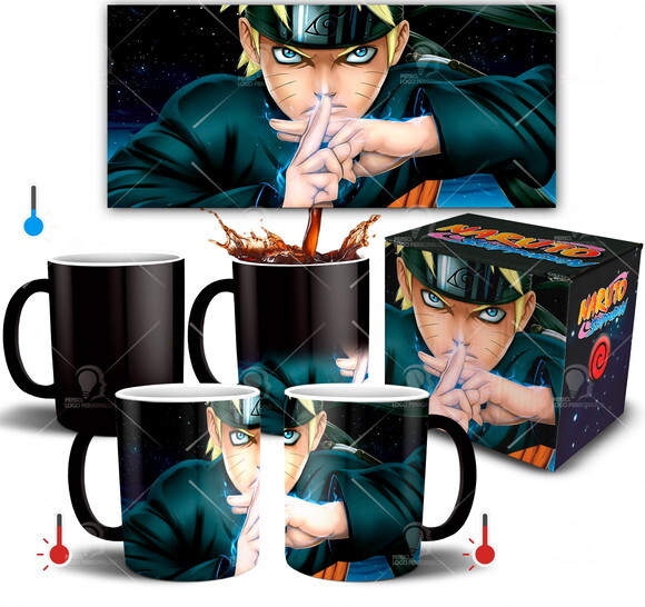 Caneca Mágica Naruto Shippuden + Caixinha