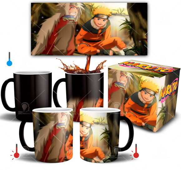 Caneca Mágica Naruto Shippuden Jiraya Sensei+ Caixinha