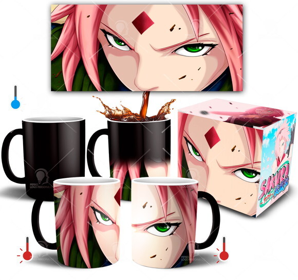 Caneca Mágica Naruto Shippuden Sakura Haruno + Caixa Mod003