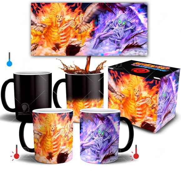 Caneca Mágica Naruto Shippuden Sasuke Uchiha Mod 004