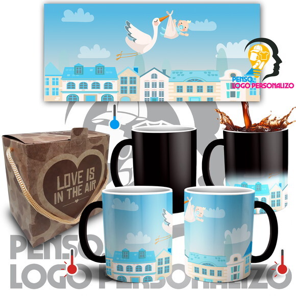 Caneca Mágica Nascimento Bebê Batizado + Caixinha