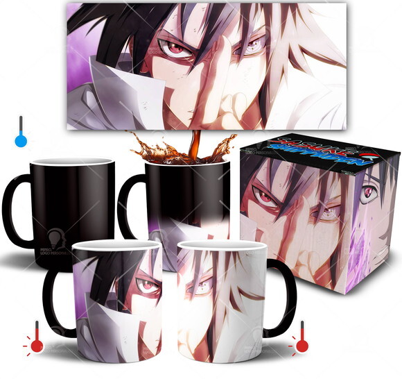 Caneca Mágica Naruto Shippuden Sasuke Uchiha Mod 002