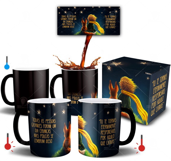 Caneca Mágica O Pequeno Príncipe Livro + Caixa