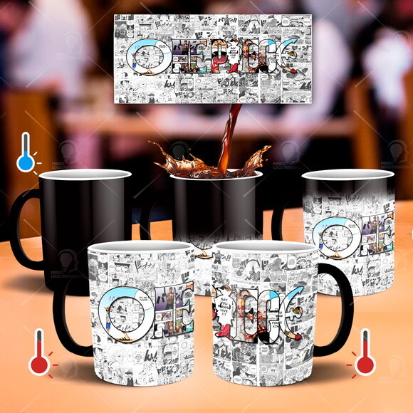 Caneca Mágica One Piece Piratas Chapéu de Palha Mod 005
