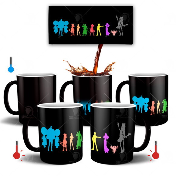 Caneca Mágica One Piece Piratas Chapéu de Palha Mod 007
