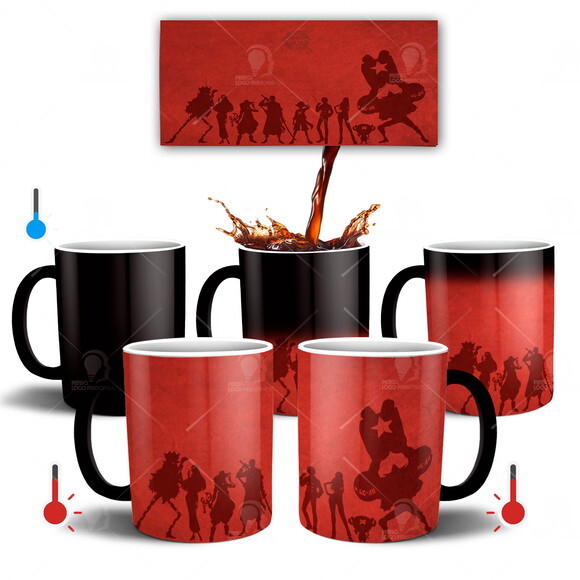 Caneca Mágica One Piece Piratas Chapéu de Palha Mod 006