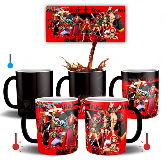 Caneca Mágica One Piece Piratas Chapéu de Palha Mod 009