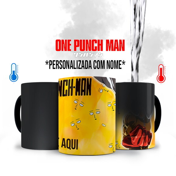 Caneca Mágica one punch Saitama com Nome