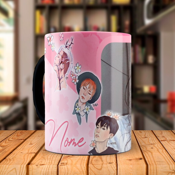 Caneca Mágica Personalizada Bts K-pop com Foto e Nome