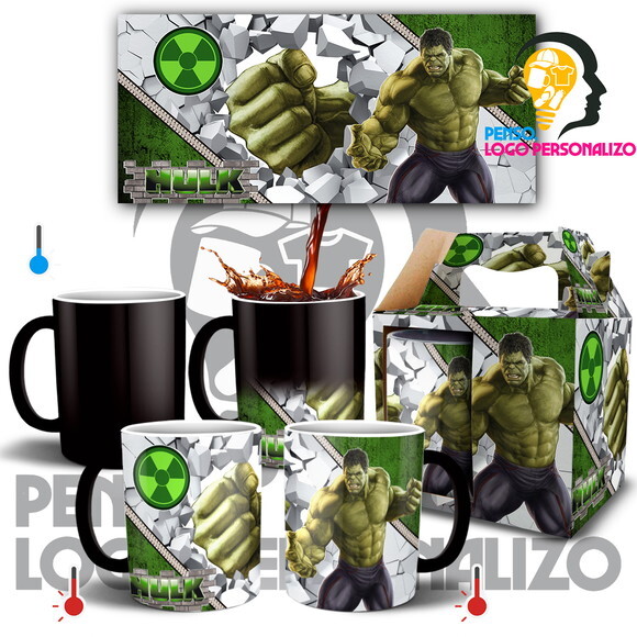 Caneca Mágica Personalizada Hulk Marvel + Caixinha