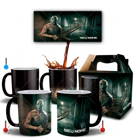 Caneca Mágica Personalizada Jogo Outlast Com Nome - Mod 005
