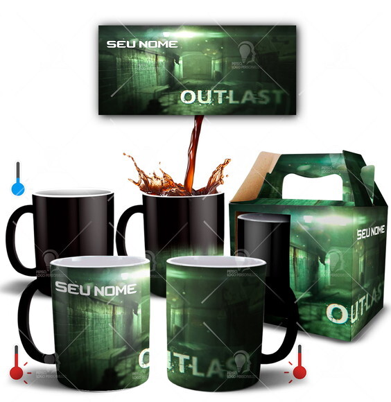 Caneca Mágica Personalizada Jogo Outlast Com Nome - Mod 002