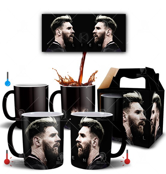 Caneca Mágica Personalizada Lionel Messi Alien
