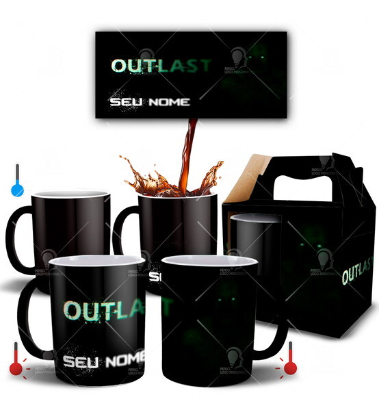 Caneca Mágica Personalizada Jogo Outlast Com Nome - Mod 003