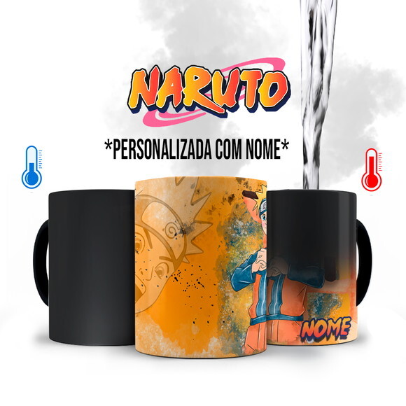 Caneca Mágica Personalizada Naruto com Nome