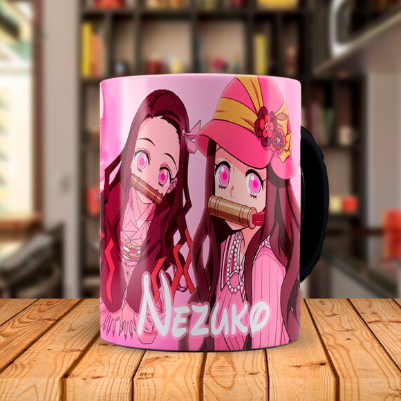 Caneca Mágica Personalizada Nezuko Demon Slayer com Nome